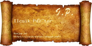 Ilcsik Péter névjegykártya